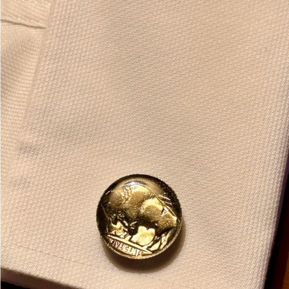 Authentic Buffalo Nickels Cufflinks
